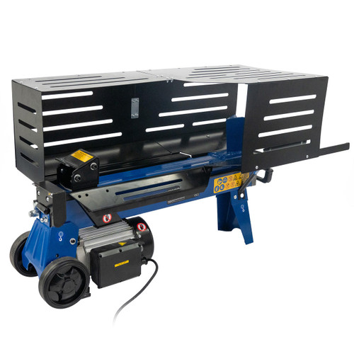 Hyundai 5 Tonne Horizontal Electric Log Splitter with Hydraulic Ram, Steel Protection Cage 250mm Split | HYLS5000HE